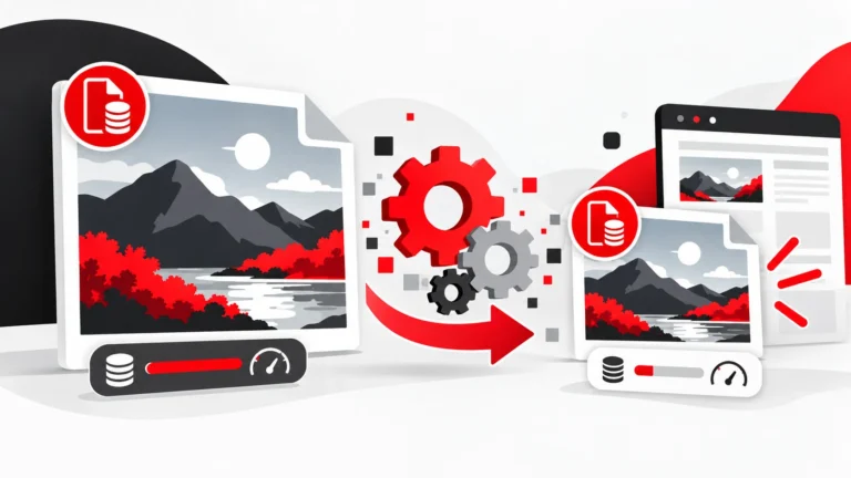 Illustration zur Verkleinerung und Optimierung von Bildern für Websites